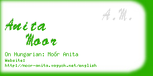 anita moor business card
